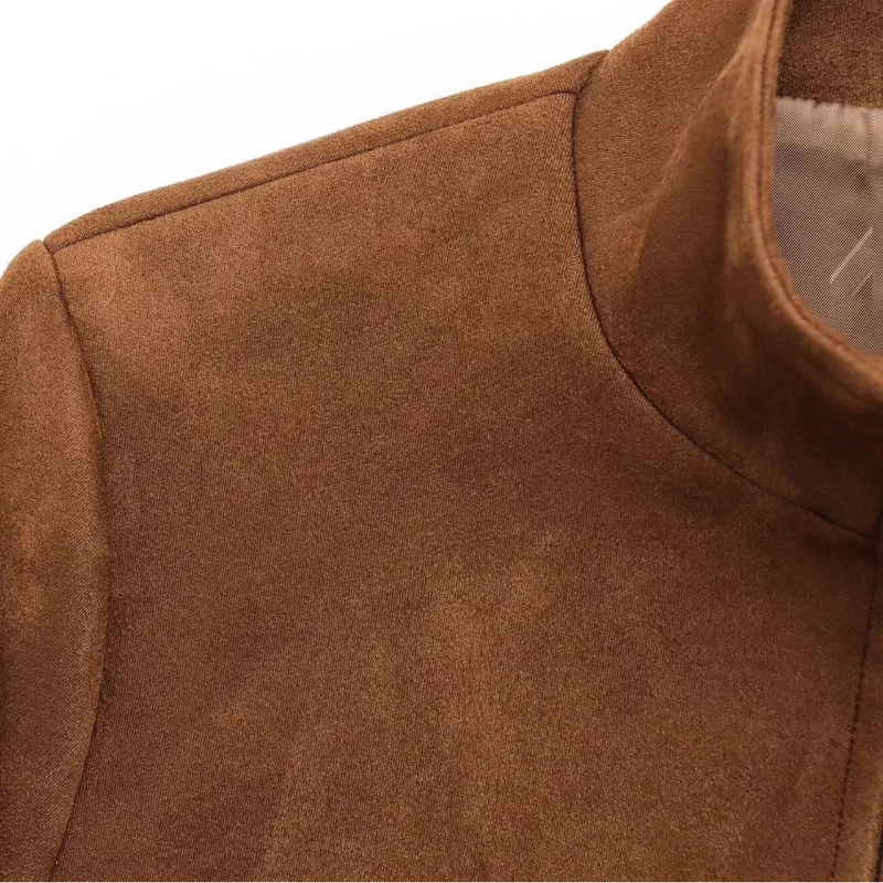 Women’s Faux Suede Cropped Jacket