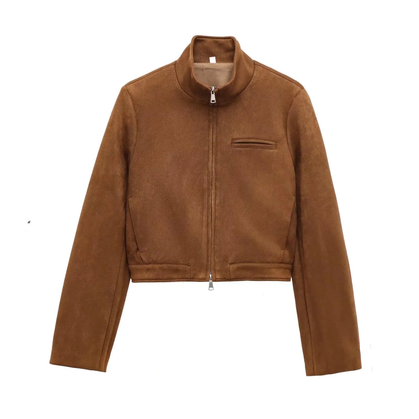 Women’s Faux Suede Cropped Jacket