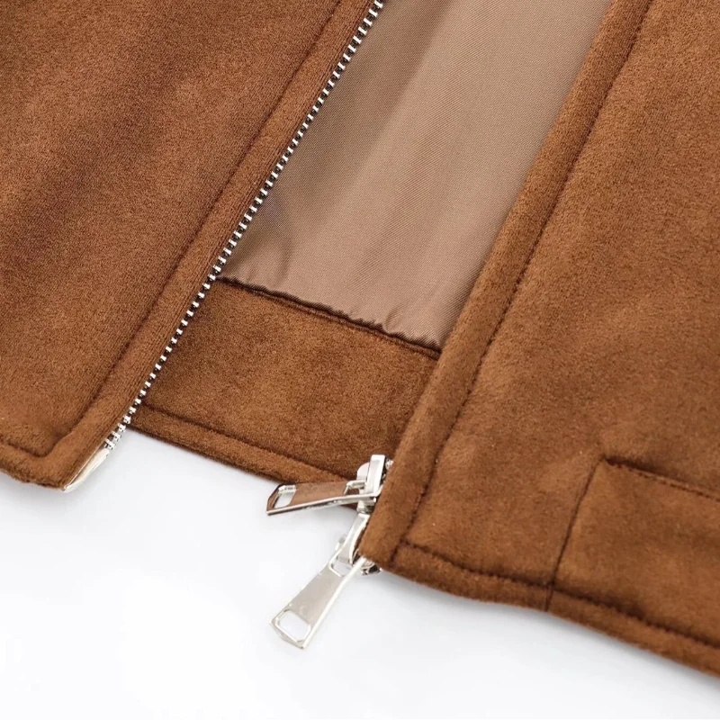 Women’s Faux Suede Cropped Jacket