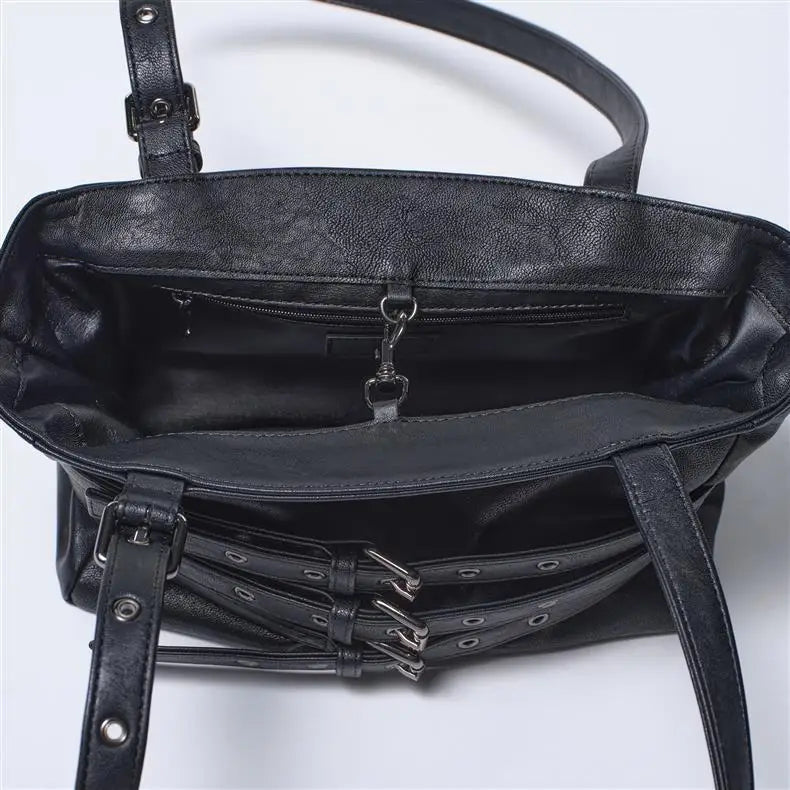 Belt Detail Structured Shoulder Bag