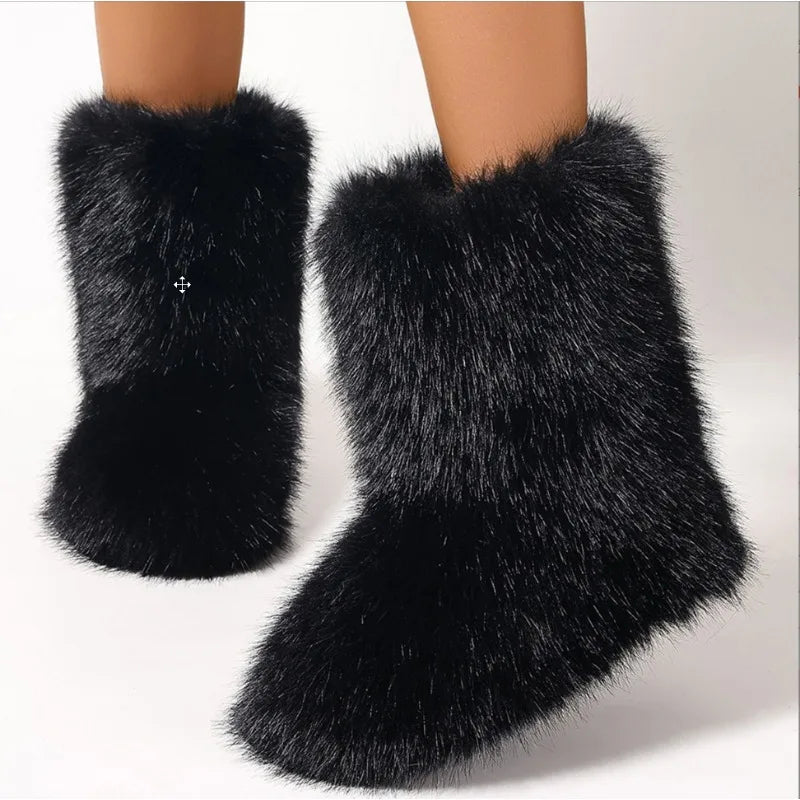 Faux Fur Short Boots