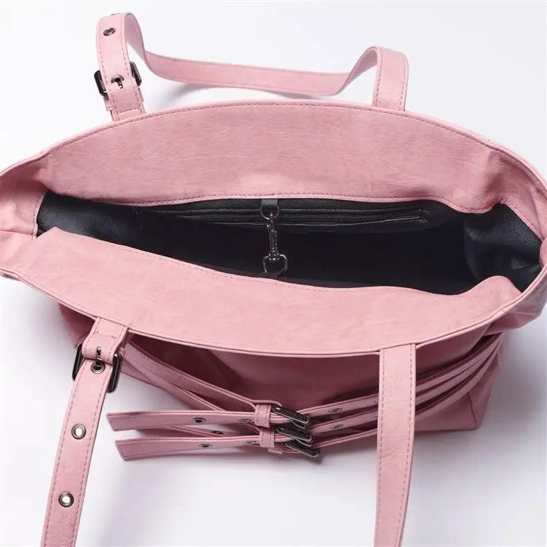 Belt Detail Structured Shoulder Bag