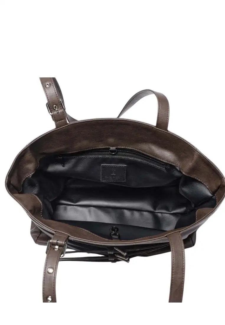 Belt Detail Structured Shoulder Bag