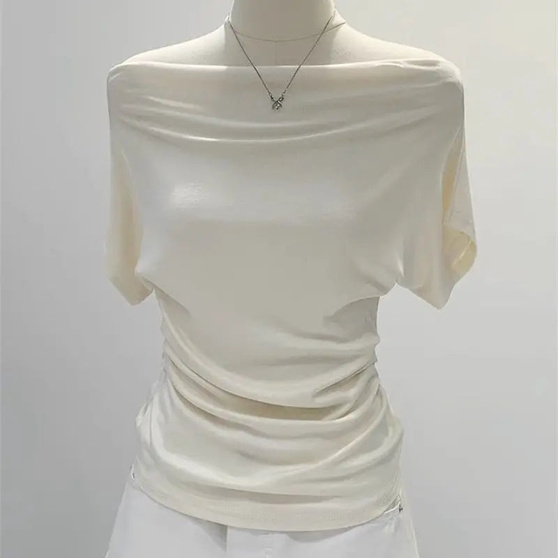 Elegant Off-Shoulder Ruched Top