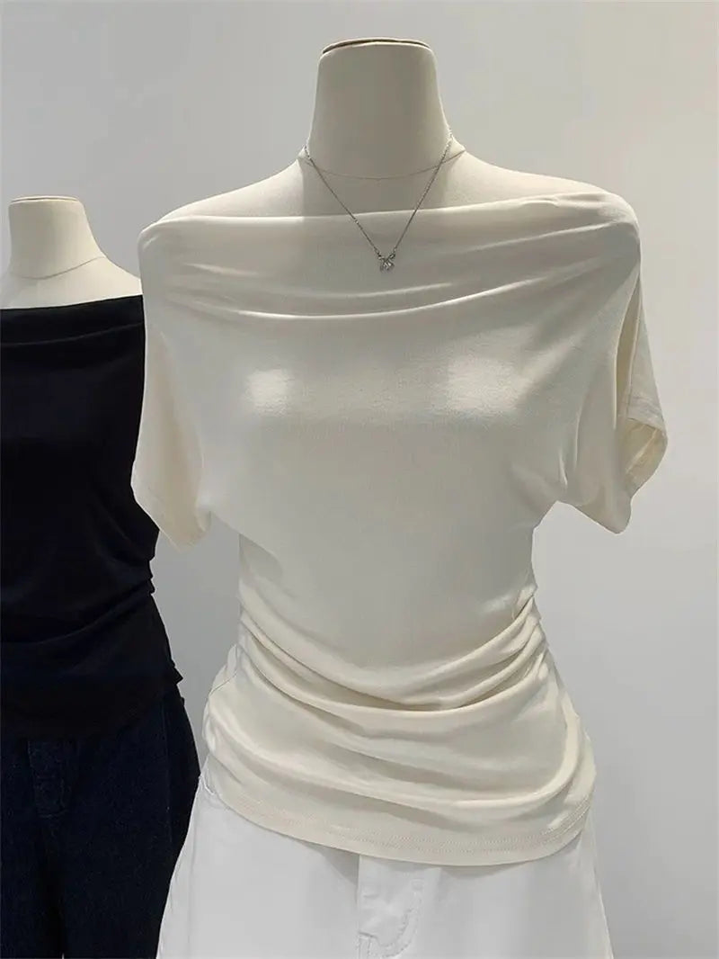 Elegant Off-Shoulder Ruched Top