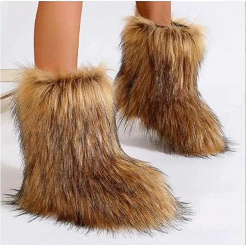 Faux Fur Short Boots