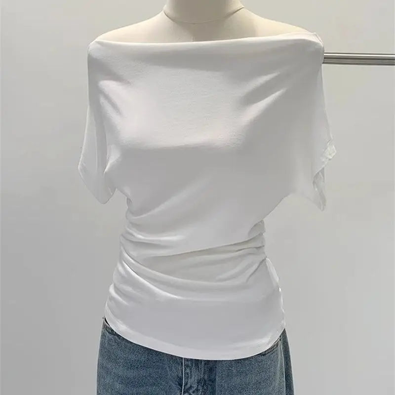 Elegant Off-Shoulder Ruched Top