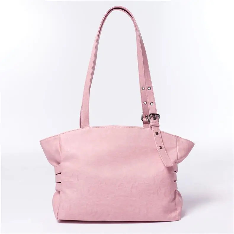 Belt Detail Structured Shoulder Bag