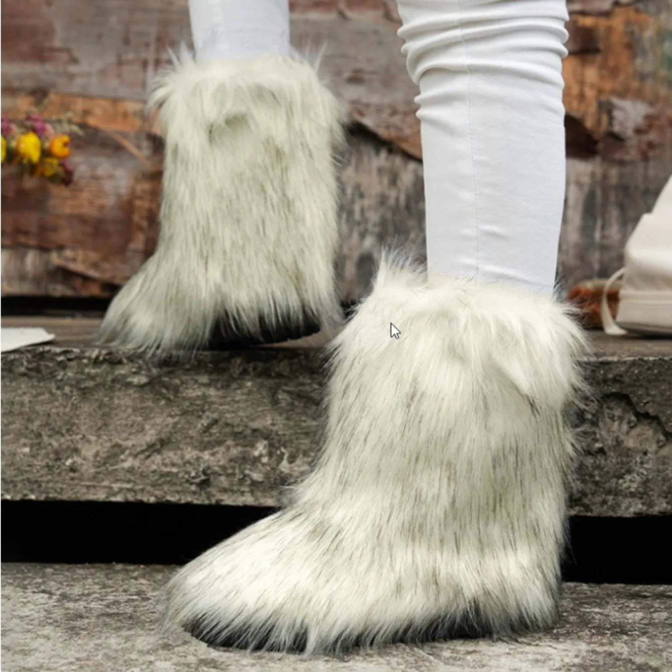 Faux Fur Short Boots