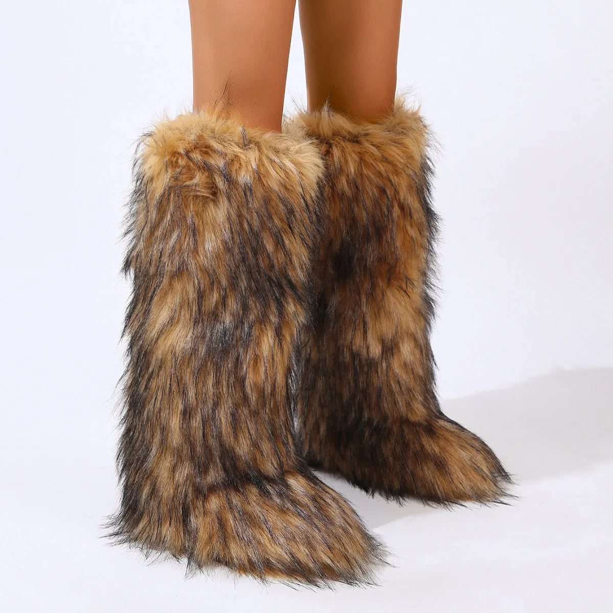 Faux Fur Long Boots