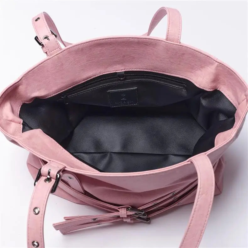 Belt Detail Structured Shoulder Bag