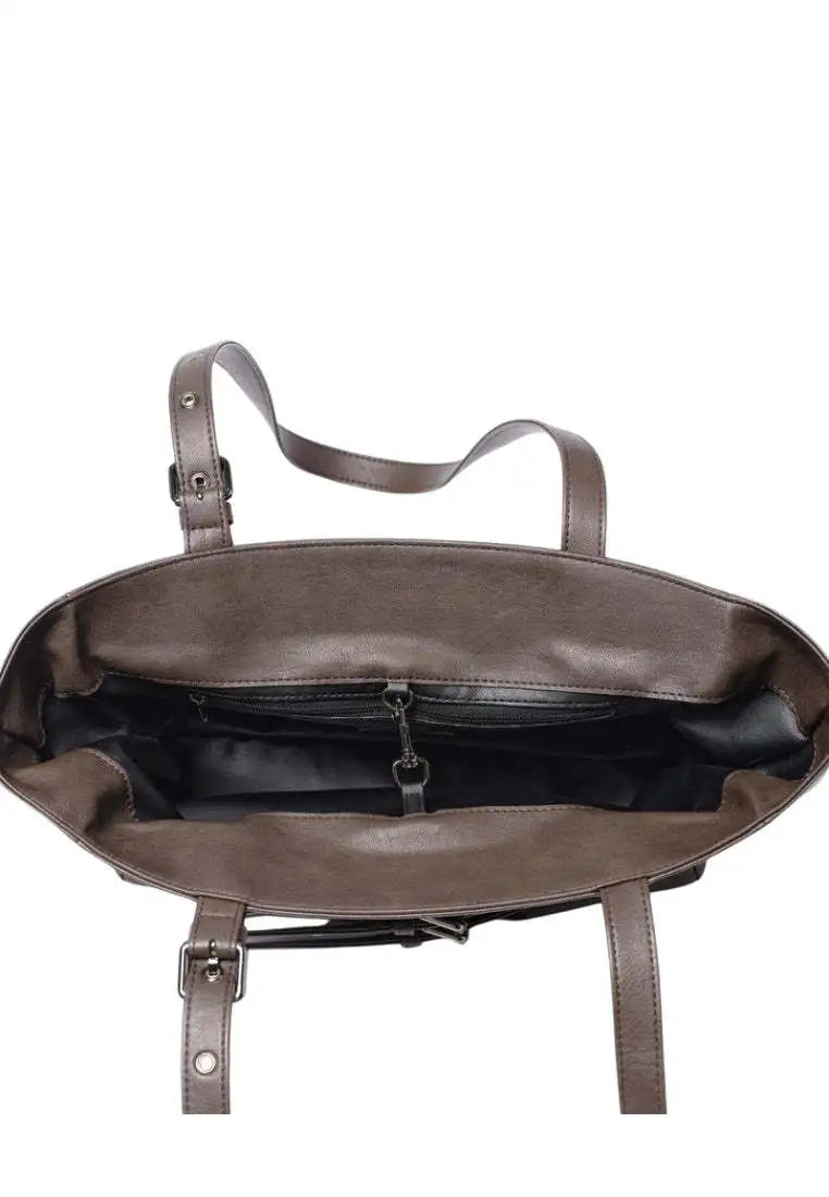 Belt Detail Structured Shoulder Bag