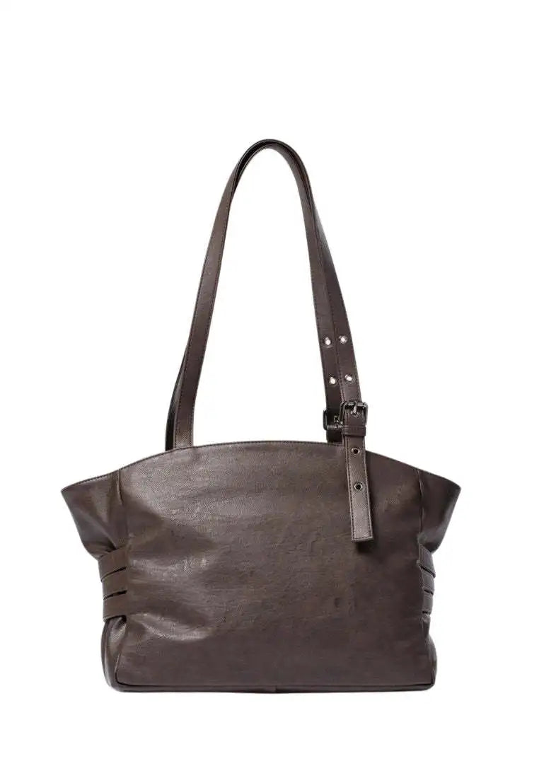 Belt Detail Structured Shoulder Bag