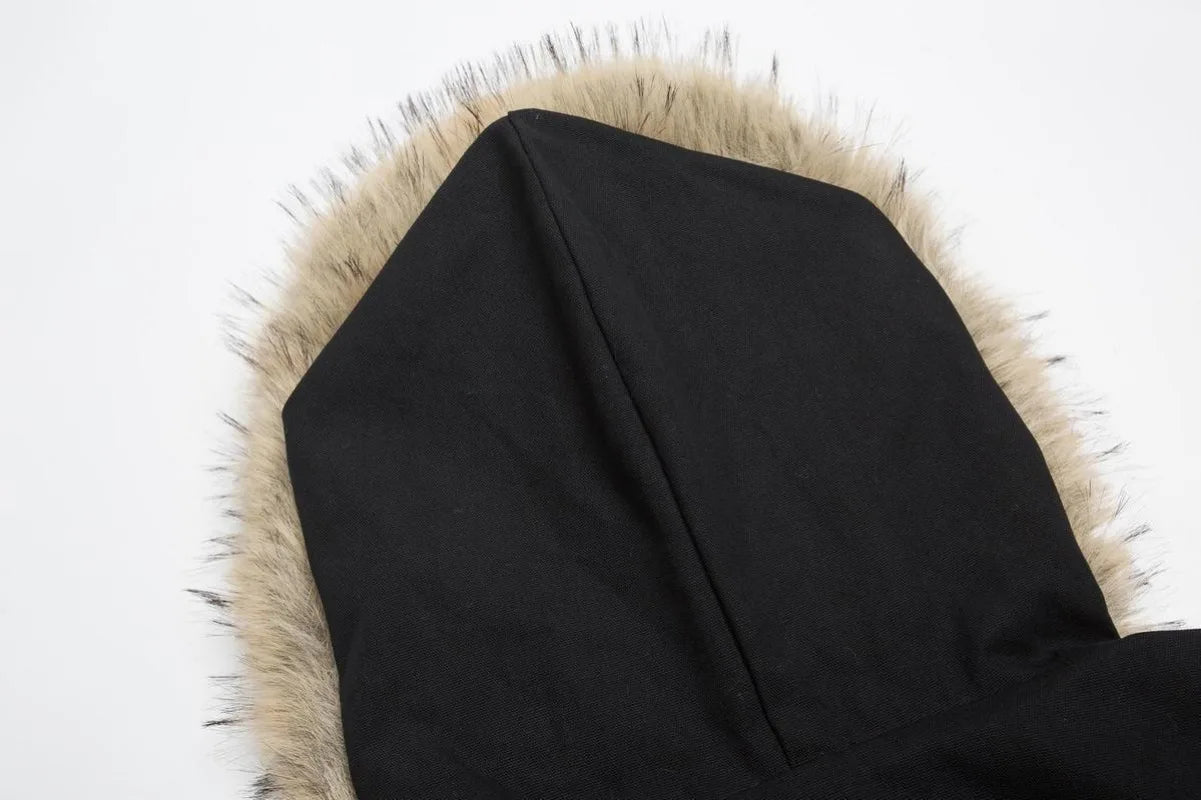 Fur Hood Winter Bomber Jacket