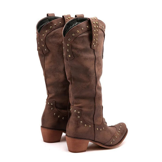 Unique Studded Vintage Western Boots