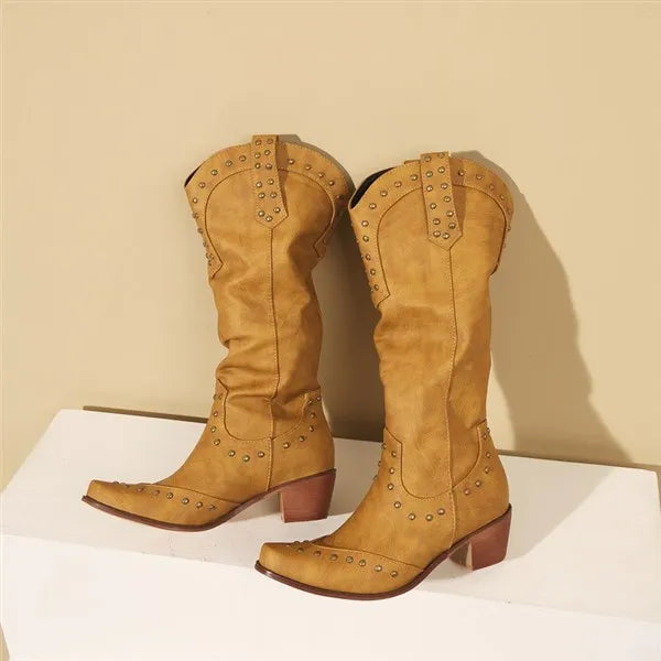 Unique Studded Vintage Western Boots