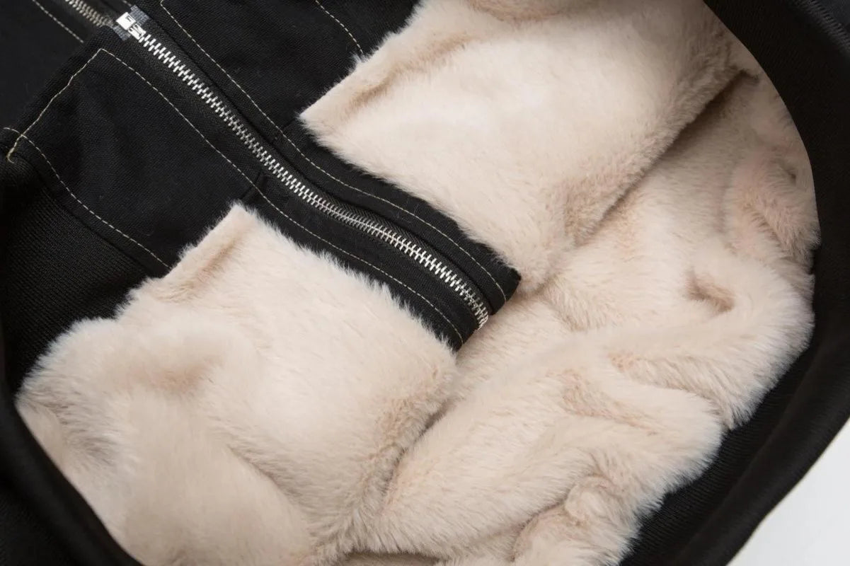 Fur Hood Winter Bomber Jacket