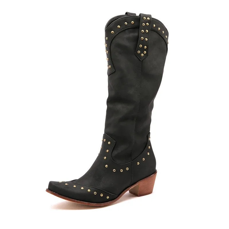 Unique Studded Vintage Western Boots
