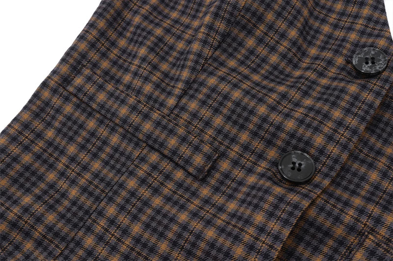 Vintage Check Sleeveless Vest