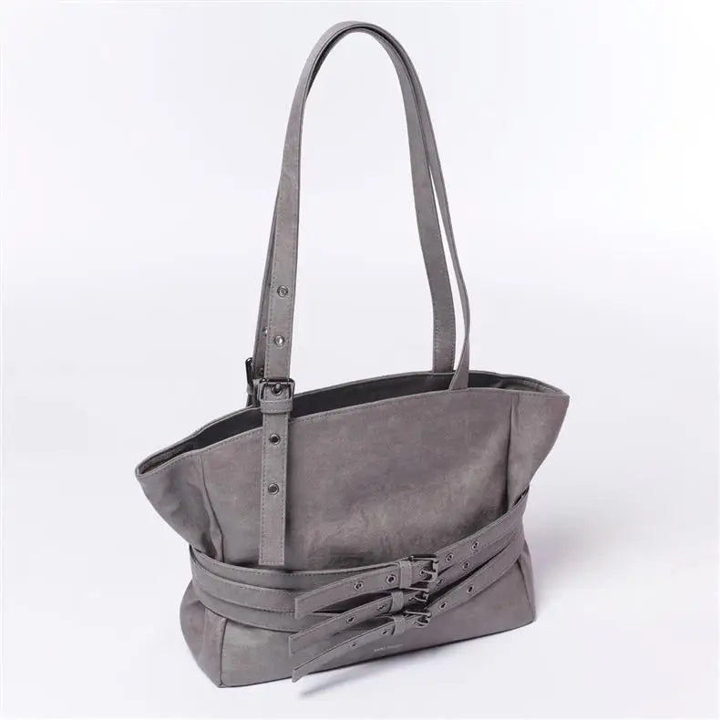 Belt Detail Structured Shoulder Bag