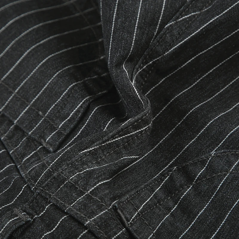Low-Rise Pinstripe Micro Shorts – Y2K Street Style